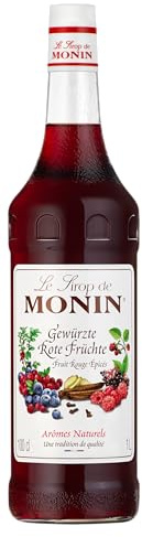 Monin Sirup Spiced Red Berries (1 x 1,0l) - für Cocktails und Desserts mit natürlichem Aroma