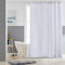 Cortina Ducha Tela Antimoho,Poliéster Cortinas de Baño Decorativas Impermeable & Lavable,Blanco Duchas de Baño Cortinas Esquina con 10 Aros Cortina Ducha 150x200cm.