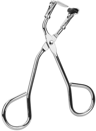 FRCOLOR Rizador parcial de pestañas de silicona, rizador de pestañas, herramienta de rizado de pestañas, mini herramienta de rizado de pestañas de acero inoxidable