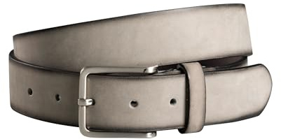 FENIX Gürtel Herren, verstellbarer Ledergürtel Celebrate Ashen Grey Größe 90 cm, Ledergürtel Herren mit Schnalle, 35 mm breit, Gürtel aus Nubukleder