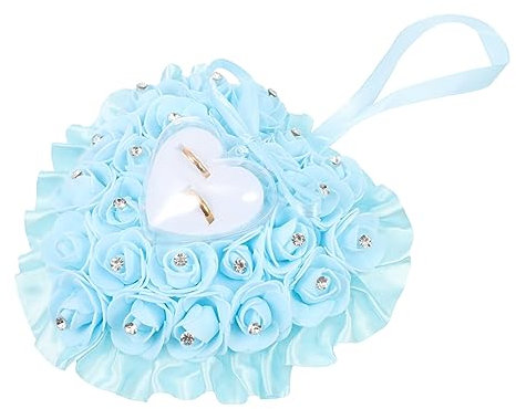 Garneck Ring Ring Box Ehering Kissenhülle Ringhülle Für Hochzeit Herzform Ringkissen Hochzeitsaccessoire Rose Hochzeit Herz Ringkissen hülle Braut