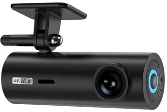 caméra recul pour voiture Webcam de recul Voiture Caméra Tableau Bord Wifi 4K Dashcam Pour Voiture Moniteur Stationnement 24h Dvr Para Coche Mini Kamera Samochodowa Enregistreur Vidéo(Black1,128G)
