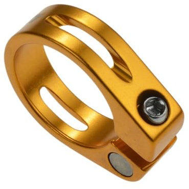 wanhaoaony Sattelklemme Fahrrad Sattelstütze Klemmen 31,8mm/34,9mm Aluminium Legierung Clip for Mountain Road Bike Radfahren Zubehör SattelstüTzenklemme(Gold-31.8)
