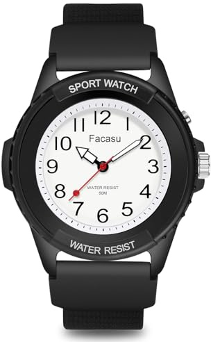 Facasu Orologio Analogico Bambino Ragazzi Ragazze,50M Impermeabile Quadrante Luminoso,Sportivo Quarzo Studenti Adolescenti,Cinturino in Silicone,Orologio per Ragazzi età Superiore ai 10 anni
