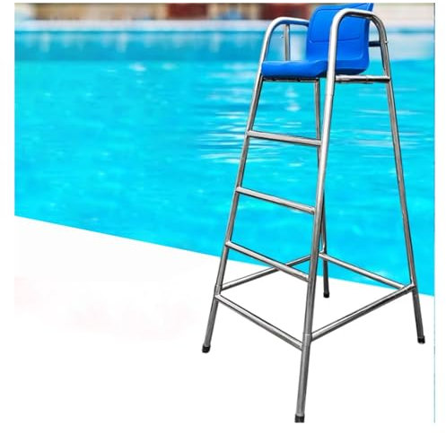 Chaise de Sauveteur pour Piscine Chaise de Piscine autoportante de 1,2 m, 1,5 m, 1,8 m de Haut, pour Sauveteur, en Acier Inoxydable 304, avec escabeau, pour compétition de Parc Aquatique