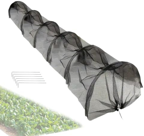 Túnel de red de jardín, red de túnel de cultivo de plantas para protección de flores y verduras, cubierta de red antipájaros para plantas de jardín de invernadero, 300 x 45 x 45 cm