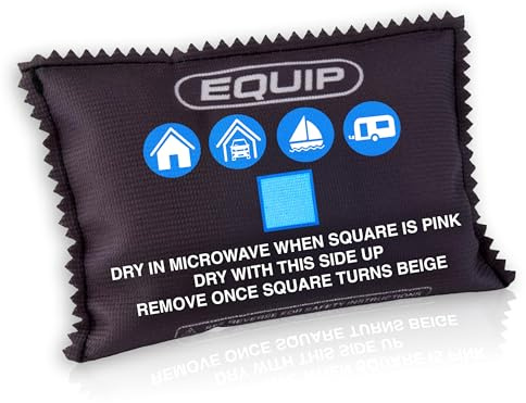 Equip Reusable Car Dehumidifier – Absorbs Moisture, Prevents Damp & Condensation – Leak-Proof, Rechargeable via Microwave – Use in Car, Home, Boat, Caravan – With Indicator