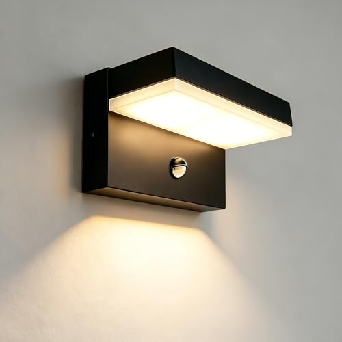 HomeyHoney Außenlampe mit Bewegungsmelder, IP65 Wasserdicht Wandleuchte