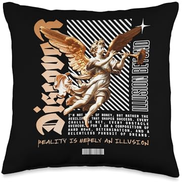 Angel Trumpet Discover Reality is an Illusion Streetwear Throw Pillow