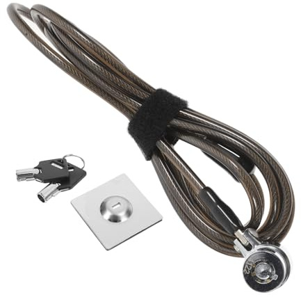 IWOWHERO Candado para Portátil de Acero al Carbono de 19 M con Cable Reforzado y Cerradura con Llave Bloqueo de Computadora Portátil para Oficina y Hogar Seguridad Antirrobo para Laptop