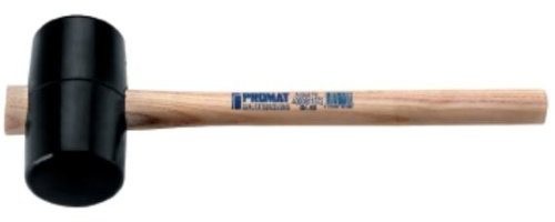 Gummihammer Ø 40mm 150g schwarz mit Eschenstiel