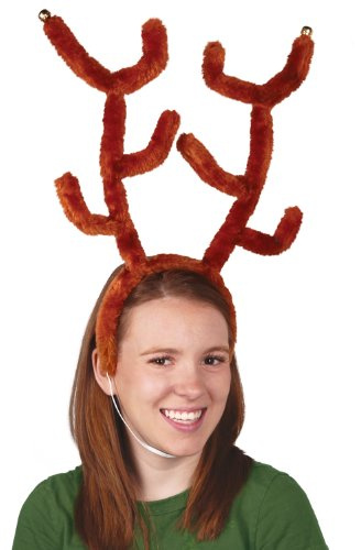 Deluxe Reindeer Antlers w/Bells Party Accessory (1 count) (1/Pkg)