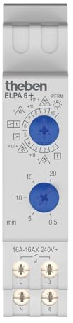 Theben 0060003 ELPA 6 Plus – Elektronisk trappljustimerbrytare, timer, omkopplare, optimerad för LED-lampor