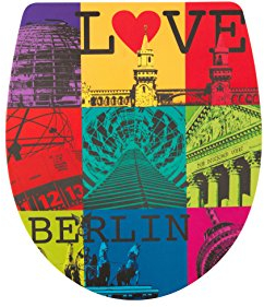 ADOB, Design WC Sitz Klobrille Love Berlin, Absenkautomatik, abnehmbar zur Reinigung, 60839