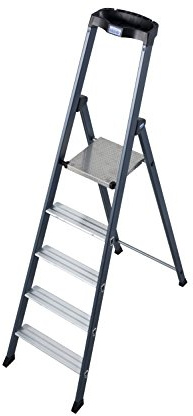 KRAUSE Stehleiter Sepro S eloxiert, 5 Stufen, 124197