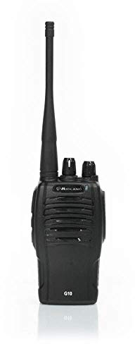 Midland G10 Radio Ricetrasmittente Walkie Talkie 8 Canali PMR446 e 8 Canali Preimpostati, 1 Ricetrasmettitore, Batterie Ricaricabili Li-Ion 1200 mAh, Caricabatterie da Tavolo e Adattatore da Muro