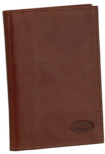 Ledershop24 Leder Ausweisetui Ausweishülle Basic Dokumentenmappe Ausweismappe Ideal fürs Auto Farbe Braun