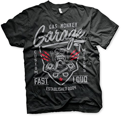 Gas Monkey Garage Fast'n Loud Männer T-Shirt schwarz Fan-Merch, Rockabilly, TV-Serien