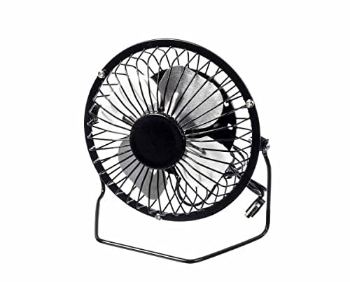 Status 4 Inch USB Desk Fan, Mini Portable, Single Speed, Black, Compact Personal Cooling Fan for Office Travel (SUSBBLKWFAN1PKB4)