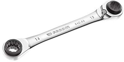 FACOM - Llave poligonal métrica de trinquete recto de múltiples aperturas, 12 x 14 mm, 13 x 15 mm - 64C.S3