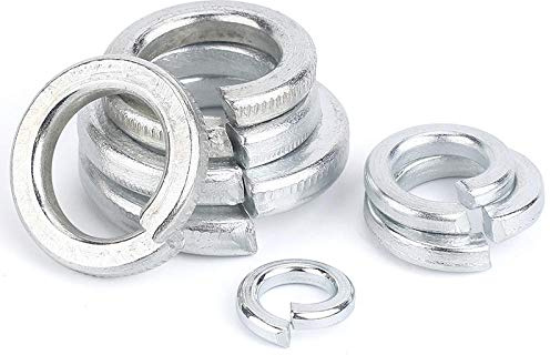 Arandela elástica de zinc blanco, arandela elástica galvanizada de hierro, arandela abierta elástica de alta resistencia, M2M3M4M6M8M10-M24-M12 (50 cápsulas)