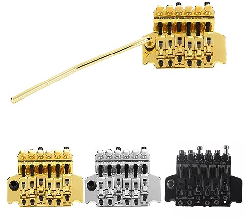Sistema de puente de trémolo de doble bloqueo para guitarra eléctrica ST (dorado)