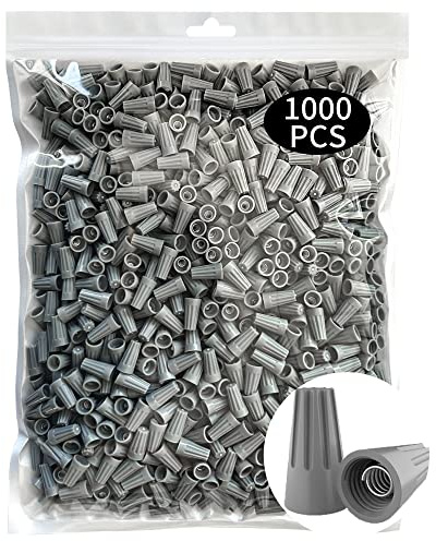 ZIPCCI Electrical Wire Connector (16 AWG, Grey, Copper, Ring Terminal, Twist)