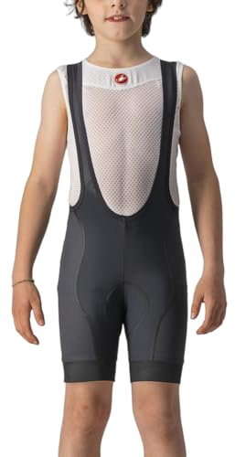 CASTELLI JR Competizione Bibshort, Fahrradhose mit Trägern für Kinder, bequem und atmungsaktiv