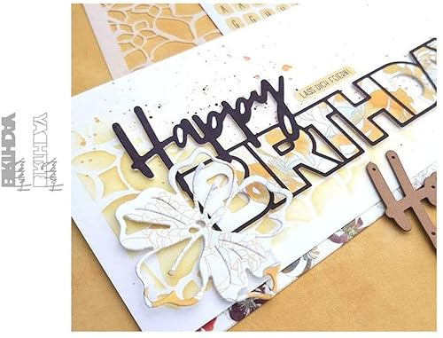 AOOL Happy Birthday Buchstaben Metall Stanzformen, Happy Birthday Buchstaben Party Festival Einladung Karte Stanzformen Stanzschablonen