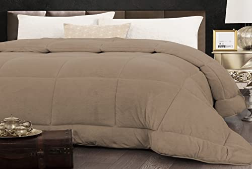 Home Tresor - Trapunta Invernale Calda e Morbida, Piumone Pesante 540 gr./mq in Microfibra Manopesca Anallergica Traspirante (Nocciola, Una Piazza e mezza cm. 220x260)