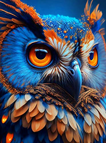 EXQULEG 5D Diamond Painting Bilder Eule, Full Drill Diamant Painting für Erwachsene Kinder, DIY Diamant Malerei Kits für Home Wand Decoration Geschenk (40x50cm)