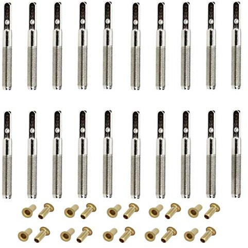 Graootoly 20 Stück Lyre Harp Tuning Pin mit 20 Stück Nieten Set für Harfe Harp Musical Stringed Instrument