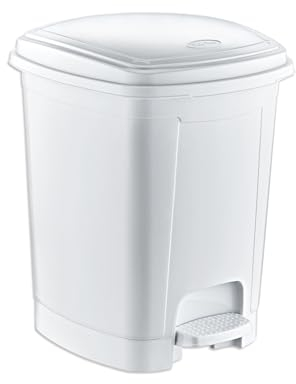 BH | Pedal Bin | 12 Litres | White | Pack of 1 | Foot Pedal Dustbin | Trash Can Waste | Rubbish with Lids Used for Home Office, Hospitals Garbage management, Bathroom or Outdoor - By BEST HOUSE
