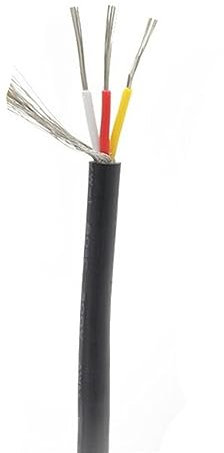 Pangyoo Filo elettrico Cavo di segnale cavo audio in PVC UL2547, cavo schermato multi-core 2/3/4/5 core, 22 24 26 28 AWG 300 V filo di rame stagnato nero (Size : 10m, Color : 28AWG-3Cores)