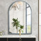 HLFMVWE Espejos arqueados para pared, espejo de baño de arco de 30 x 40 cm, para entrada, sala de estar, tocador, dormitorio, mantel, pasillos, decoración del hogar, marco de aleación de aluminio