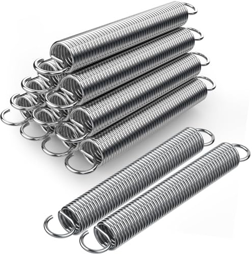 12 Stück Zugfedern mit Haken Zugfeder Edelstahl 70x10x1.2MM Spannfeder Sonnensegel Federn Metall Spiralfeder Federstahl Zugfedern Sortiment Stahlfeder Spannfeder mit Haken für Trampolin Mülleimer