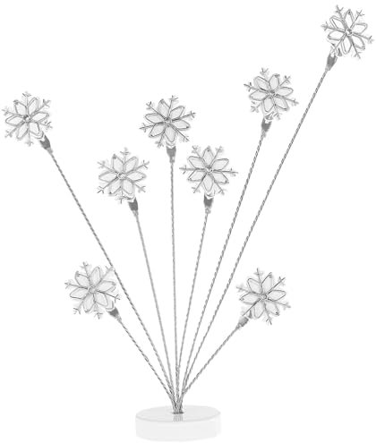 Fotohållare med klämmor snöflinga med 8 filialer fotostativ litet rostfritt stål fotohållare stående för markering memos bokmärken foton papper vykort
