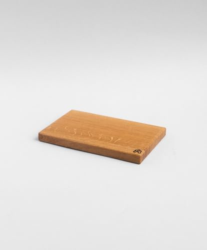 KAWENTSMANN Schneidebrett BEMME – Holz-Schneidebrett aus Eiche – Edles Holzschneidebrett – Schneiden oder Servieren – Handgefertigtes Holzbrett für die Küche (240 x 150 x 20 mm)