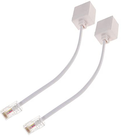 Homoyoyo Adattatore Da Rj11 a Connettore 8p8c 2 Pezzi Connettore Cavo Da Telefono a Ethernet 6p4c Femmina a 8p8c Maschio Per Apparecchiature Telefoniche Analogiche Prese Telefoniche