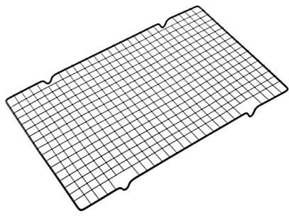 MAGICLULU Rejilla De Enfriamiento Antiadherente 40x25 Cm Acero Al Carbono Soporte Curvo para Repostería y Cocina Enfriar Pasteles Galletas Estante Resistente