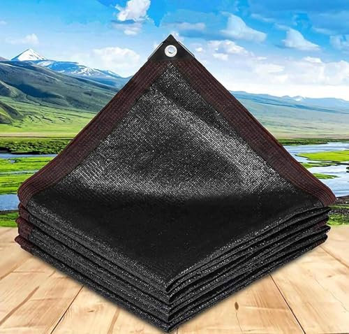 Rete Ombreggiante con Occhielli Vela Ombreggiante 90% Rete Telo Ombra tenda Antistrappo 90% Protezione Solare Tessuto Ombreggiante Traforato Giardino Patio Pergola Cortile Terrazza ,black-3x4m