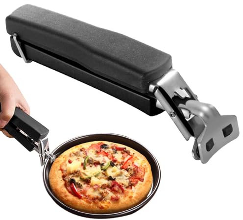 Pizzablechzange Für Pizzableche,Retriever Zange,Airfryer Zange,Anti-Hot Dish Gripper,Pizzablechzange Aus Edelstahl,Ofenzange Mit Silikonschutz Für Heiße Schalen,Teller Oder Schüsseln,Pizzablech