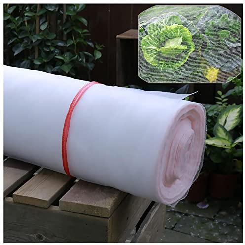 Netz, 9 x 19 m, feinmaschig, Gartenschutz für Gemüse, Blumen und Obst, wiederverwendbar, weiß, ideal zur Schädlingsbekämpfung und Pflanzensicherheit