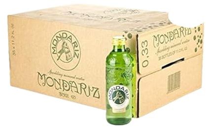 Agua Mineral Natural con Gas Mondariz Caja de 35 Botellas de 33 cl Formato Cristal