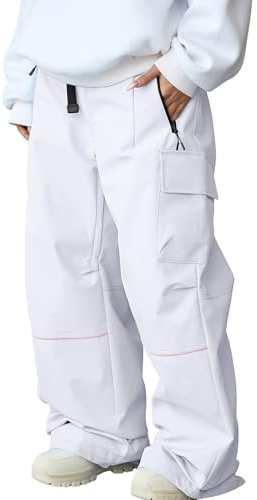 HOTIAN Skihose Damen Schneehose Wasserdicht Winddichte Warm Baggy Oversize Snowboardhose Skilanglaufhose Ski Pant Outdoorhose