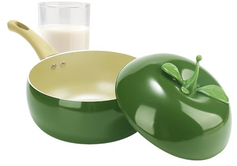 Cacerola - Olla Para Cocción Lenta De Verduras Y Frutas | Sartén Con Tapa - Para Placas De Inducción, Cocinar Sopa De Leche, Espagueti, Freír, Hervir A Fuego Lento Y Encimeras De Cocina