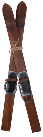 VEPATIM Ski Vintage Deko zum Hängen aus Holz 60cm