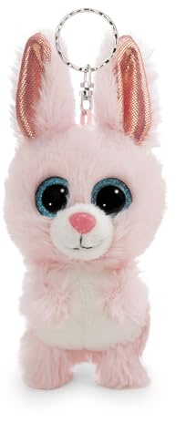 Glubschis 63021 Porte-clés Lapin Monni-Wonni 9 cm, Rose, Compagnon en Peluche pour Sac à Dos ou Sac, Porte-clés pour Petits et Grands