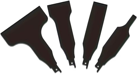 4-teiliges Schaberwerkzeug-Set aus legiertem Stahl, verschiedene Größen, für Wandkitt, Zement und Entfernung auf verschiedenen Oberflächen, Säbel-Set