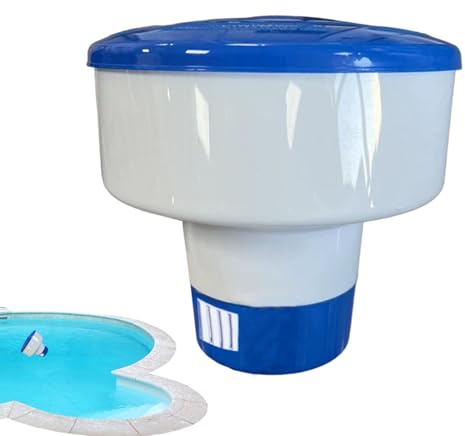 Nudorpn Distributore di cloro galleggiante per piscina, dispenser di cloro per compresse di cloro, galleggiante, porta pastiglie di cloro per e spa, supporto per compresse di cloro con grande